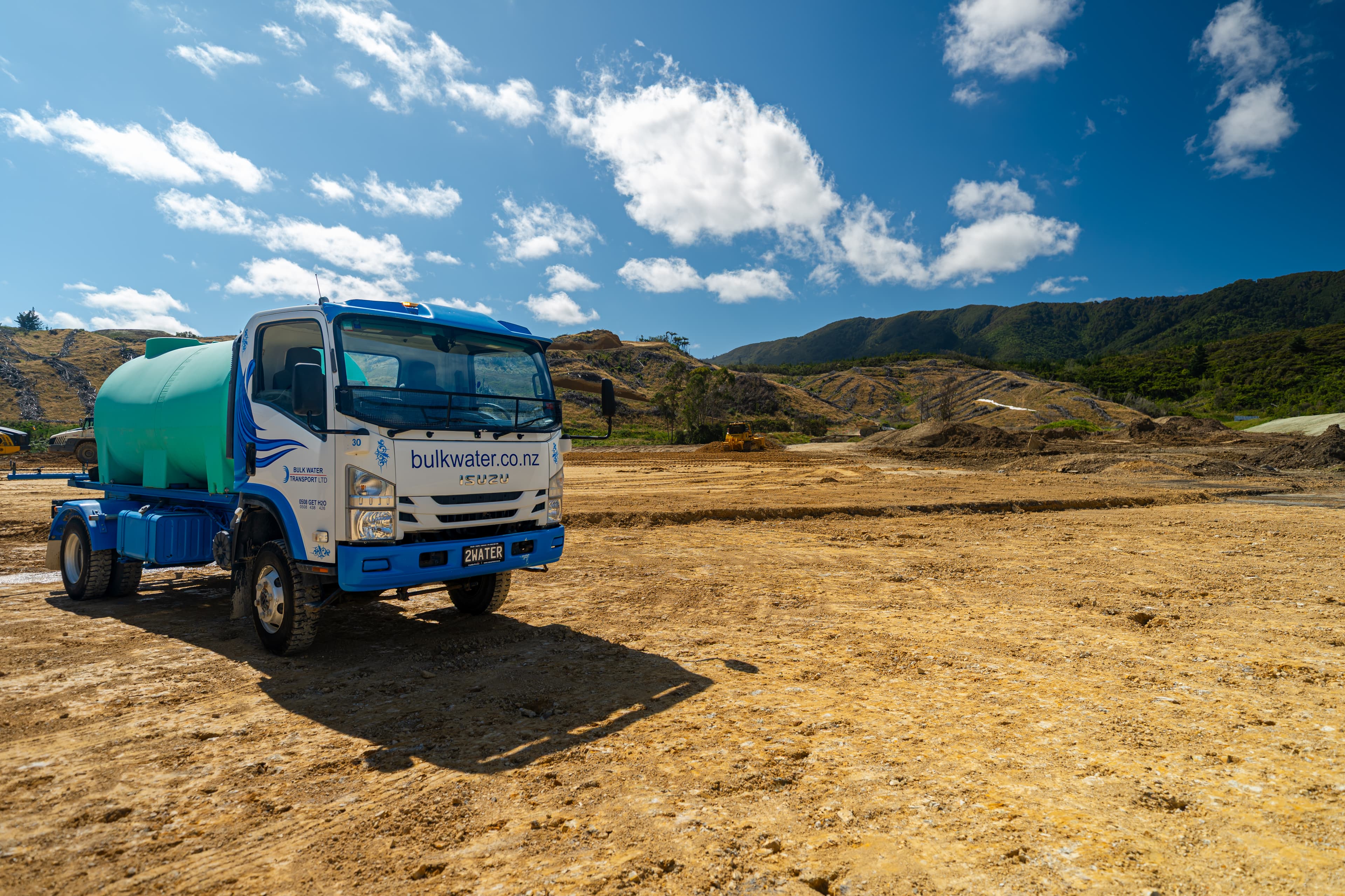 BWT 4WD tanker on civil construction site