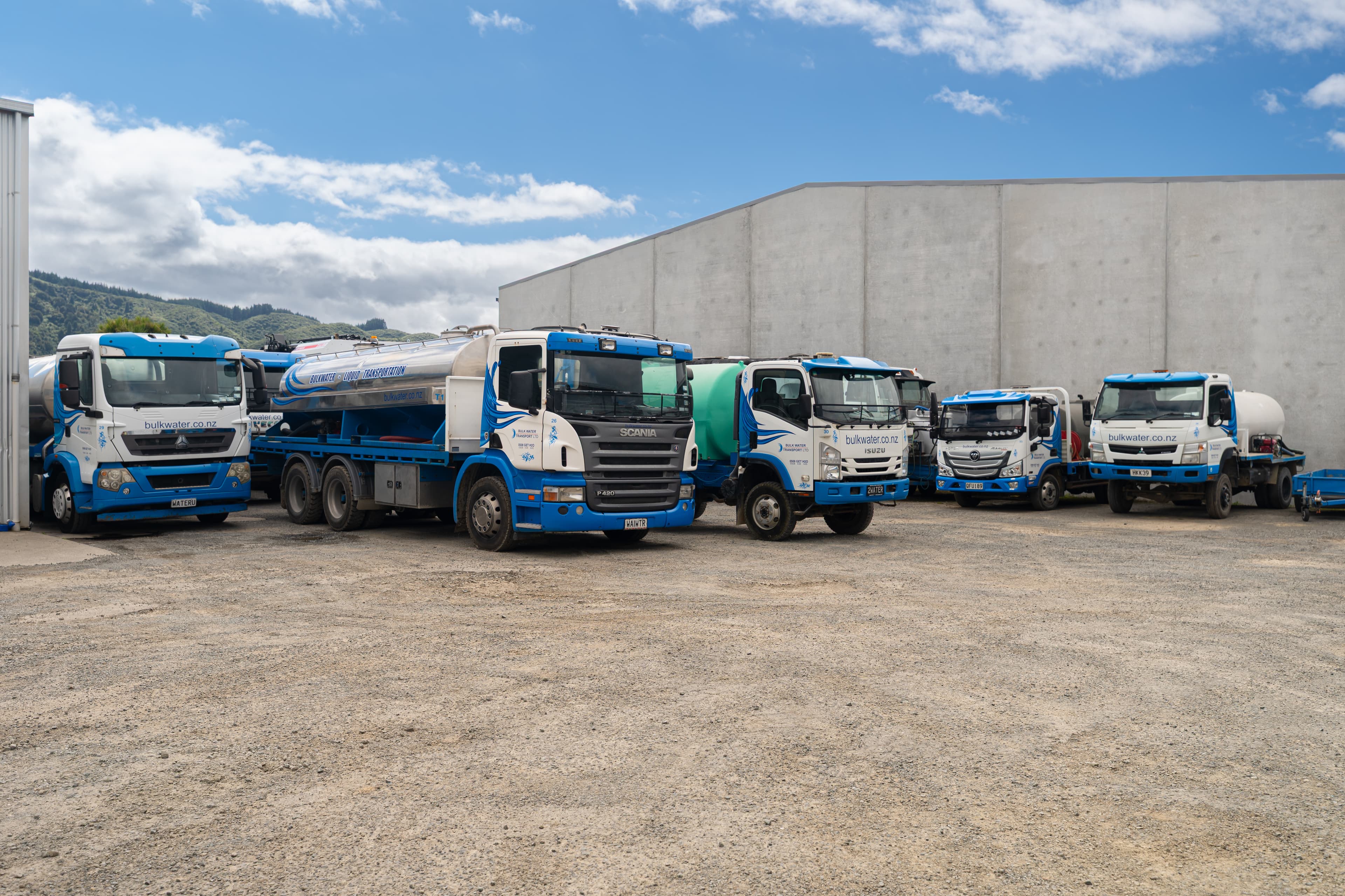 BWT full fleet lineup at depot